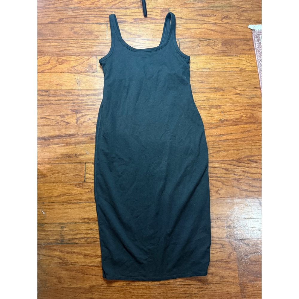 Vuori Womens Black Scoop Neck Sleeveless Midi Bodycon Dress Size M
